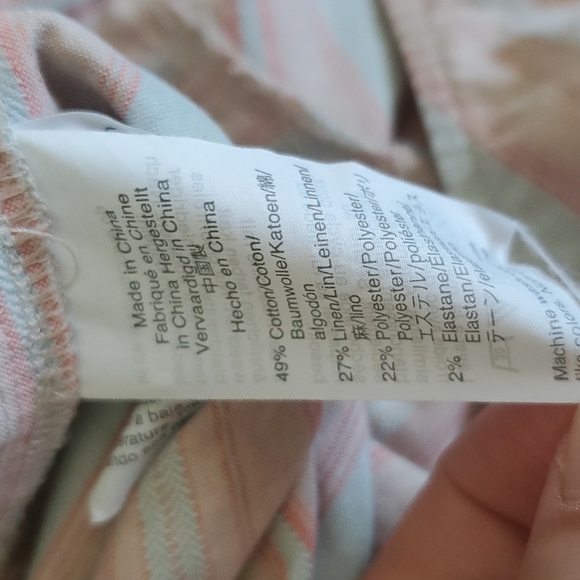 Madewell Striped Puff-Sleeve Tapered Jumpsuit Size 14 L1870 - Picture 8 of 10